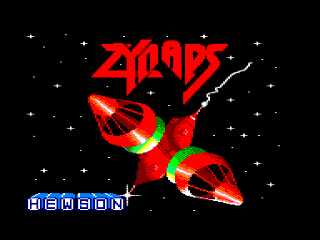 Zynaps title screen for Amstrad CPC